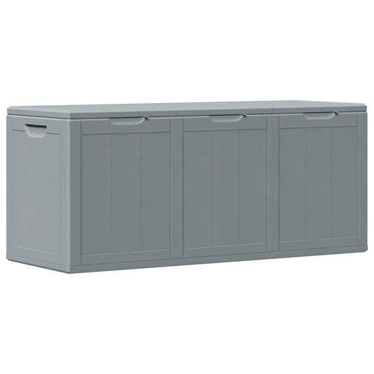 Garten-Aufbewahrungsbox 270 L Grau PP-Holzoptik