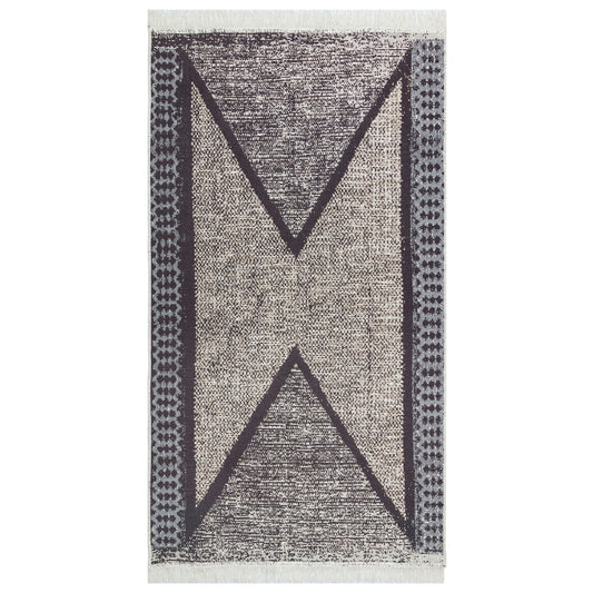 Teppich Schwarz und Grau 120x180 cm Baumwolle