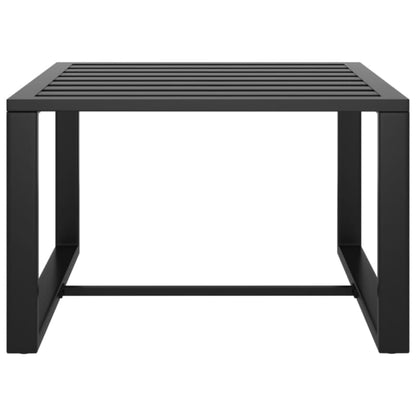 3-tlg. Garten-Sofagarnitur mit Kissen Aluminium Anthrazit