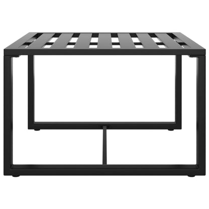 3-tlg. Garten-Sofagarnitur mit Kissen Aluminium Anthrazit