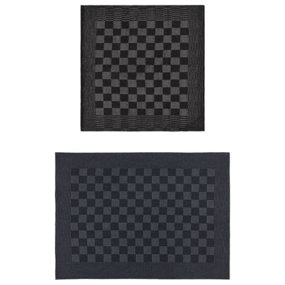 20-tlg. Handtuch-Set Schwarz und Grau Baumwolle