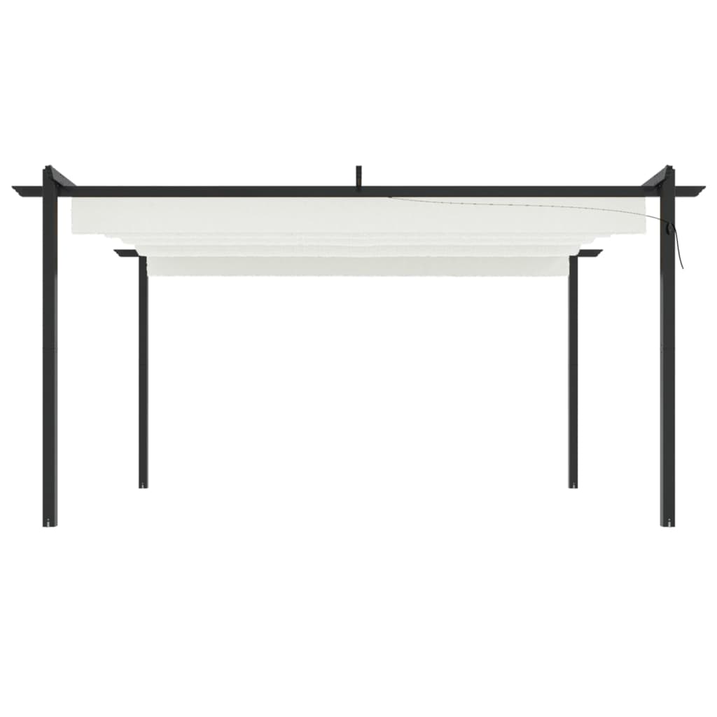 Pavillon mit Ausziehbarem Dach 4x3 m Creme