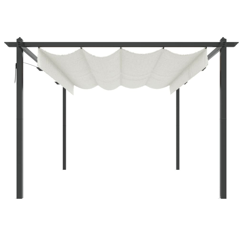 Pavillon mit Ausziehbarem Dach 4x3 m Creme