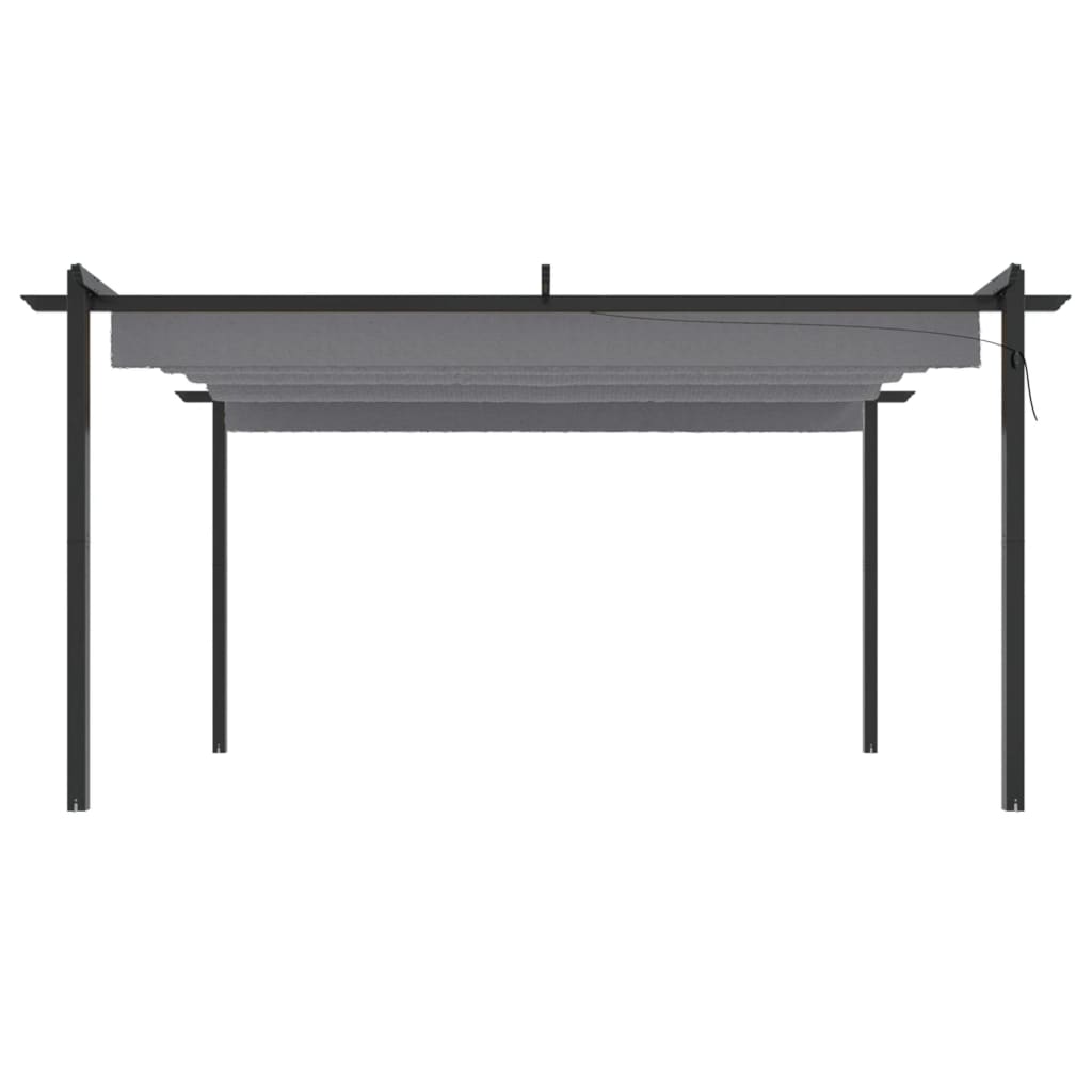 Pavillon mit Ausziehbarem Dach 4x3 m Anthrazit