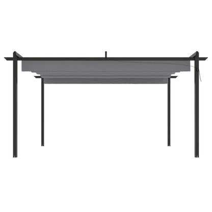 Pavillon mit Ausziehbarem Dach 4x3 m Anthrazit