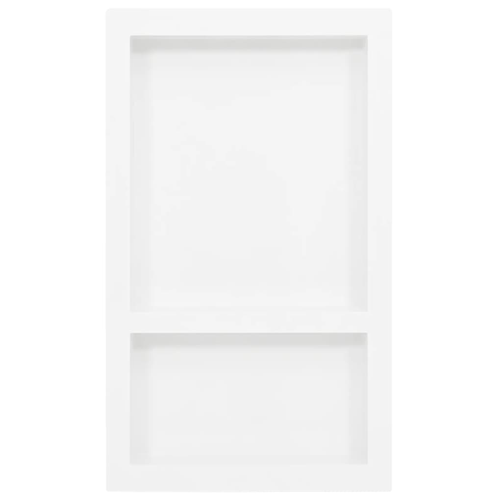 Bruseniche med 2 rum højglans hvid 41x69x9 cm