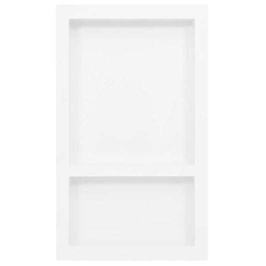 Duschnische mit 2 Fächern Hochglanz-Weiß 41x69x9 cm