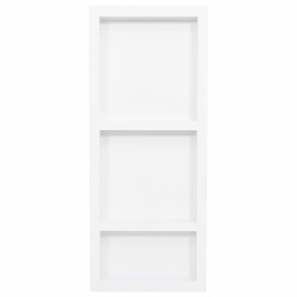 Duschnische mit 3 Fächern Hochglanz-Weiß 41x99x9 cm
