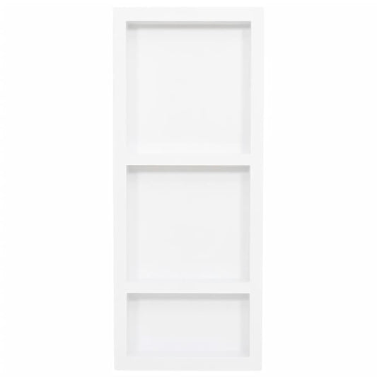 Duschnische mit 3 Fächern Hochglanz-Weiß 41x99x9 cm