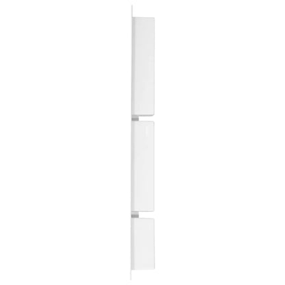 Duschnische mit 3 Fächern Hochglanz-Weiß 41x99x9 cm
