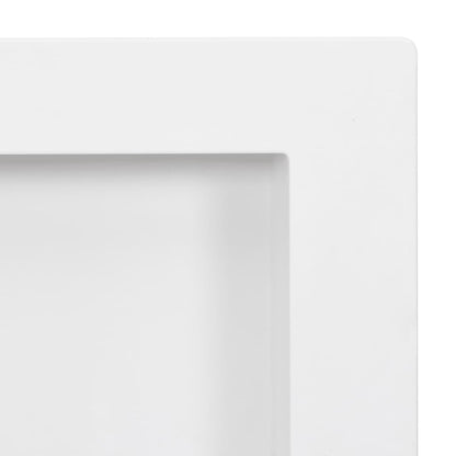 Duschnische mit 3 Fächern Hochglanz-Weiß 41x99x9 cm