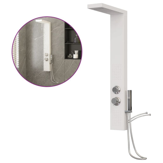 Duschpaneel-System Aluminium Weiß