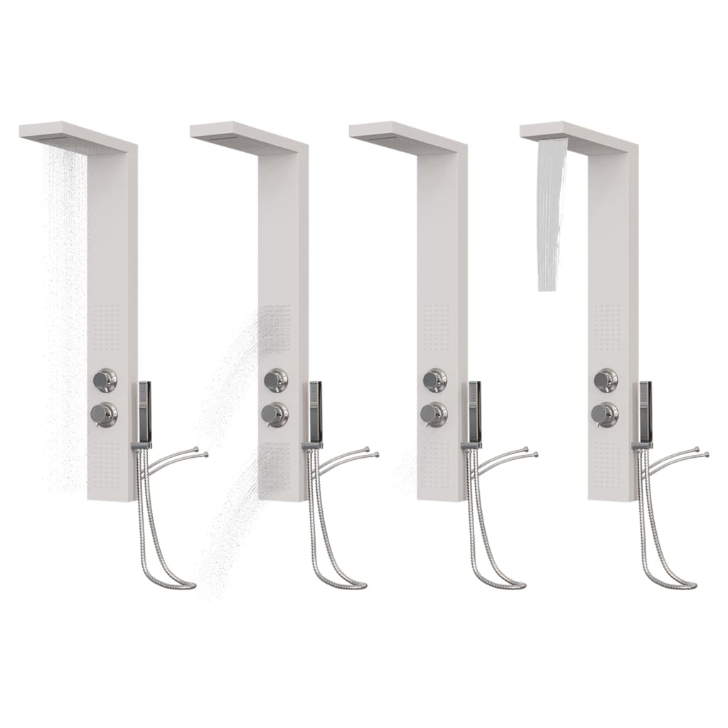 Duschpaneel-System Aluminium Weiß