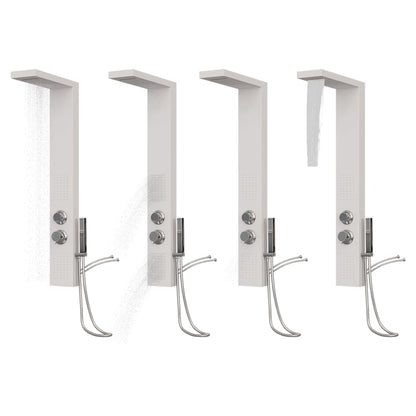 Duschpaneel-System Aluminium Weiß