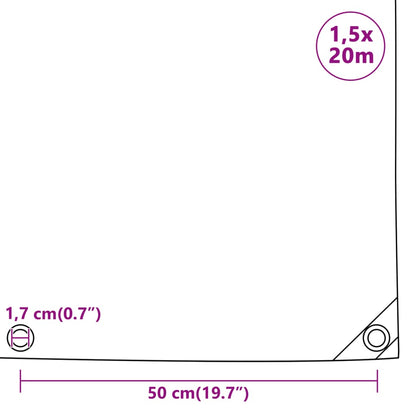 Abdeckplane 650 g/m² 1,5x20 m