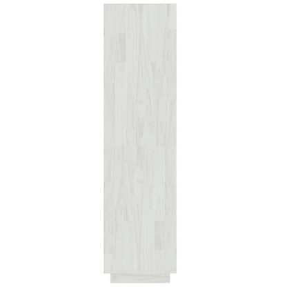Bücherregal/Raumteiler Weiß 60x35x135 cm Massivholz Kiefer