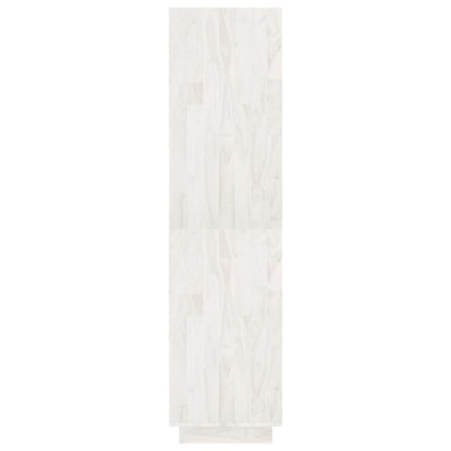 Bücherregal/Raumteiler Weiß 80x35x135 cm Massivholz Kiefer