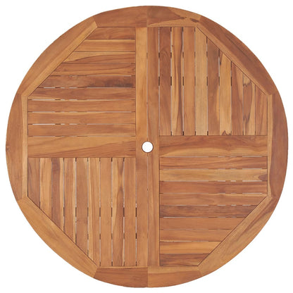 Havespisebord Ø110x75 cm massivt teaktræ