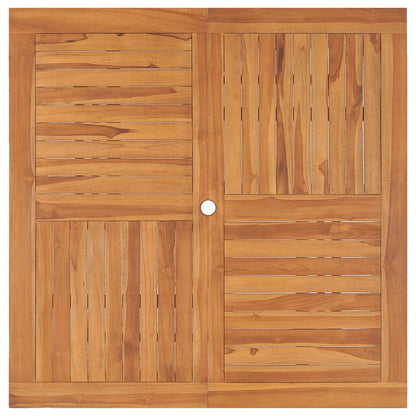 Havespisebord 110x110x75 cm Massivt Teaktræ