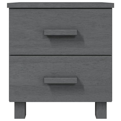 Nachttisch HAMAR Dunkelgrau 40x35x44,5 cm Massivholz Kiefer