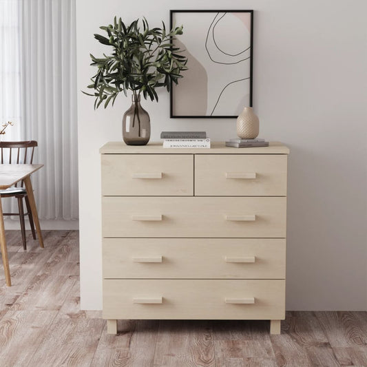 Skænk HAMAR honningbrun 79x40x80 cm massiv fyrretræ