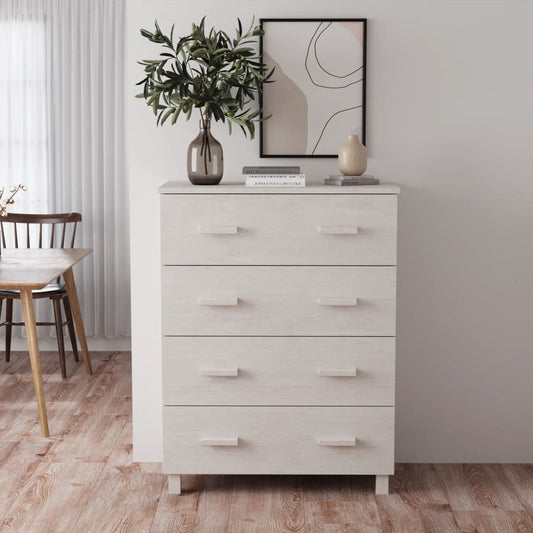 Skænk HAMAR Hvid 79x40x103,5 cm Massiv Fyr