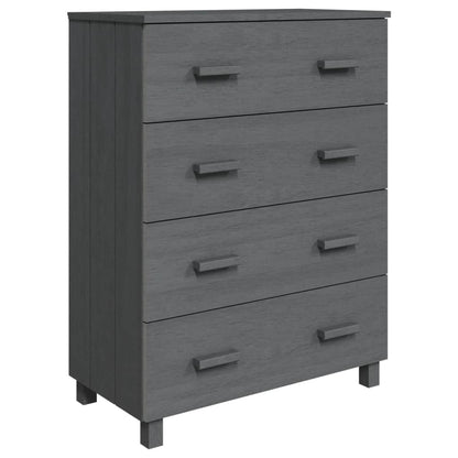 Skænk HAMAR Mørkegrå 79x40x103,5 cm Massiv Fyr
