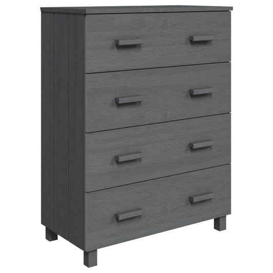 Skænk HAMAR Mørkegrå 79x40x103,5 cm Massiv Fyr