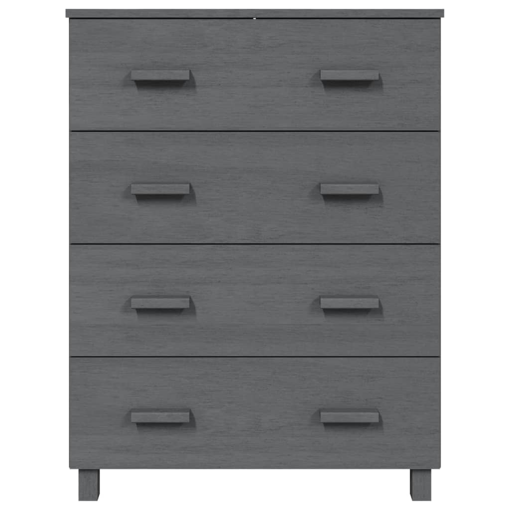 Skænk HAMAR Mørkegrå 79x40x103,5 cm Massiv Fyr