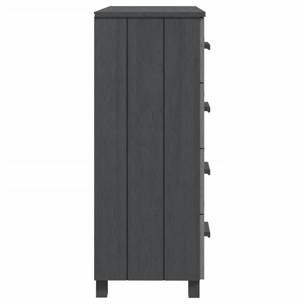 Skænk HAMAR Mørkegrå 79x40x103,5 cm Massiv Fyr