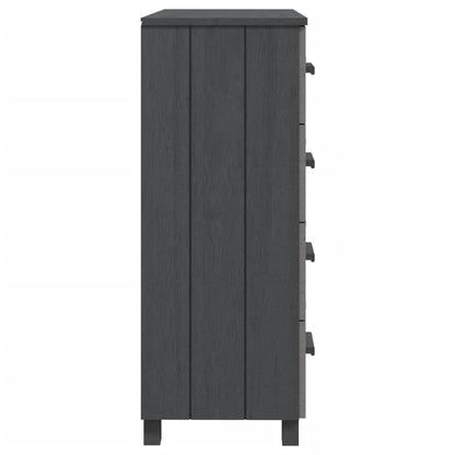 Skænk HAMAR Mørkegrå 79x40x103,5 cm Massiv Fyr