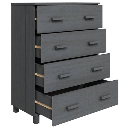 Skænk HAMAR Mørkegrå 79x40x103,5 cm Massiv Fyr