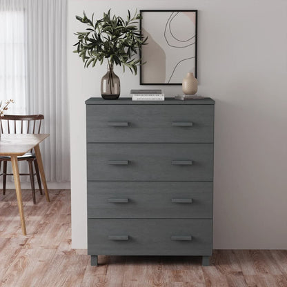 Skænk HAMAR Mørkegrå 79x40x103,5 cm Massiv Fyr