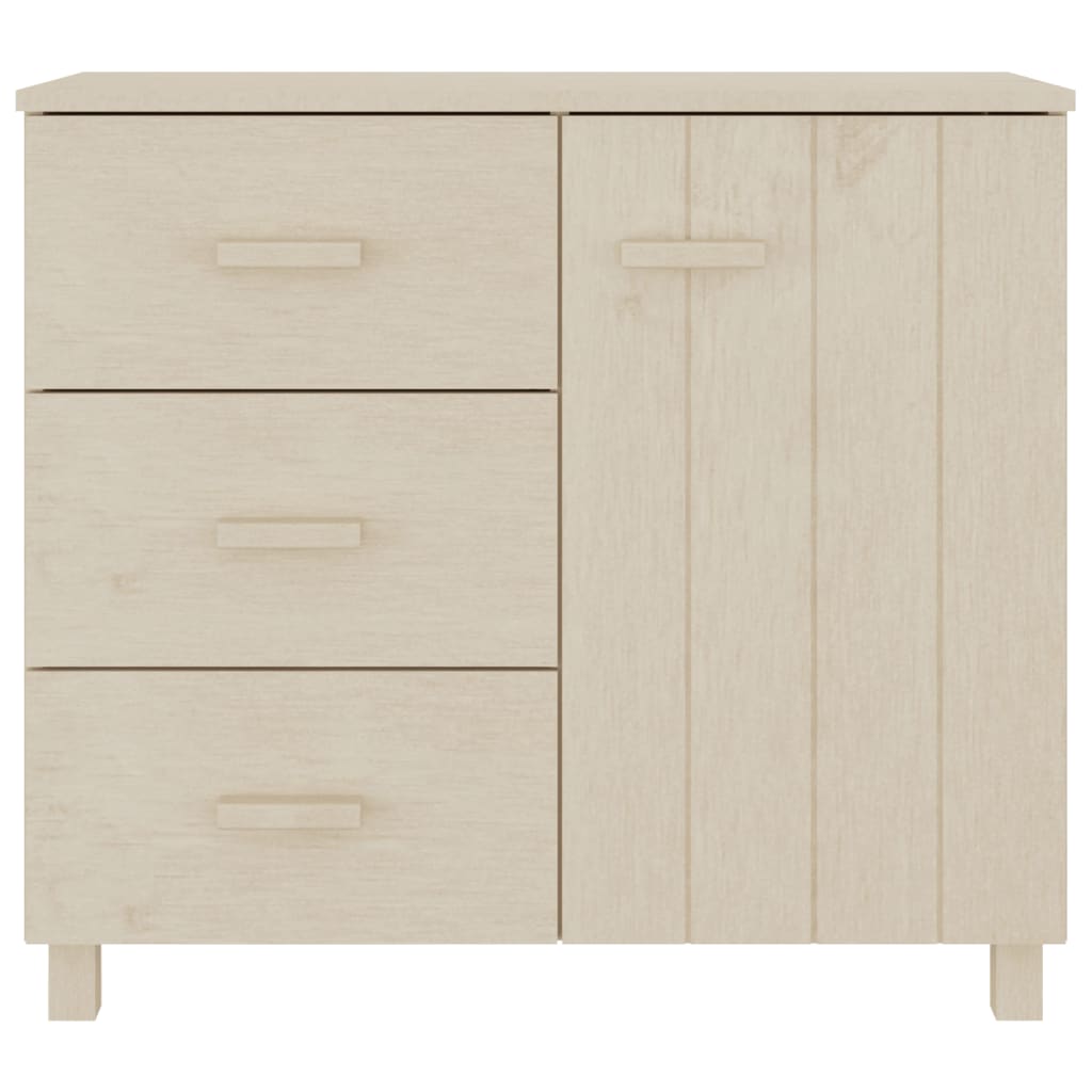 Sideboard HAMAR Honigbraun 90x40x80 cm Massivholz Kiefer