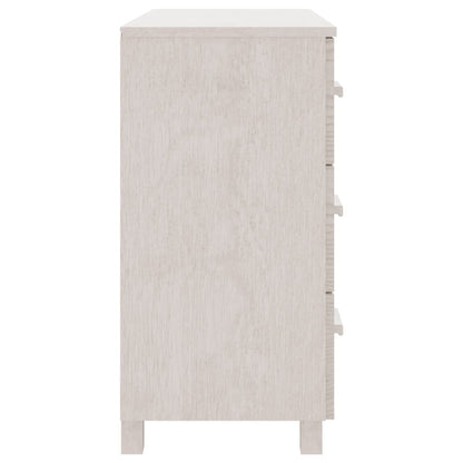 Sideboard HAMAR Weiß 90x40x80 cm Massivholz Kiefer