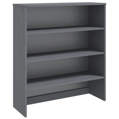 Highboard top HAMAR mørkegrå 90x30x100 cm massivt træ