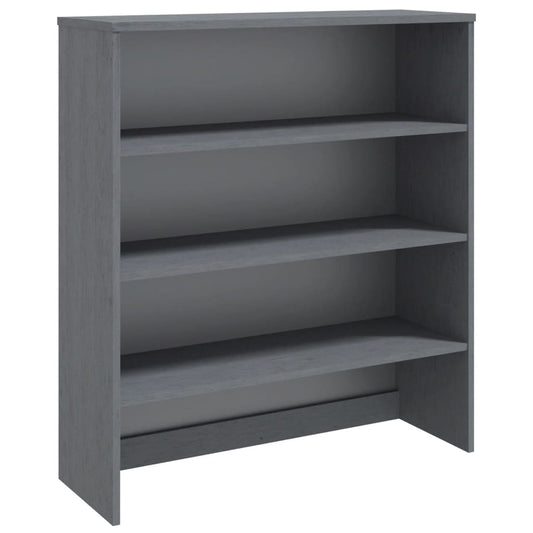 Highboard top HAMAR mørkegrå 90x30x100 cm massivt træ