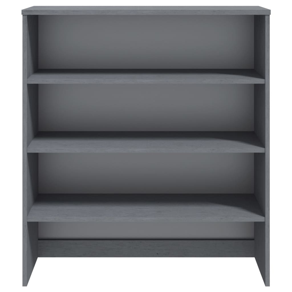 Highboard top HAMAR mørkegrå 90x30x100 cm massivt træ