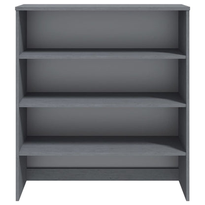 Highboard top HAMAR mørkegrå 90x30x100 cm massivt træ