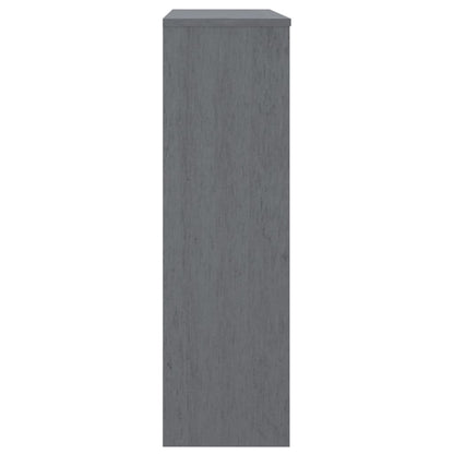 Highboard top HAMAR mørkegrå 90x30x100 cm massivt træ