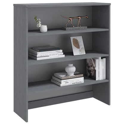 Highboard top HAMAR mørkegrå 90x30x100 cm massivt træ