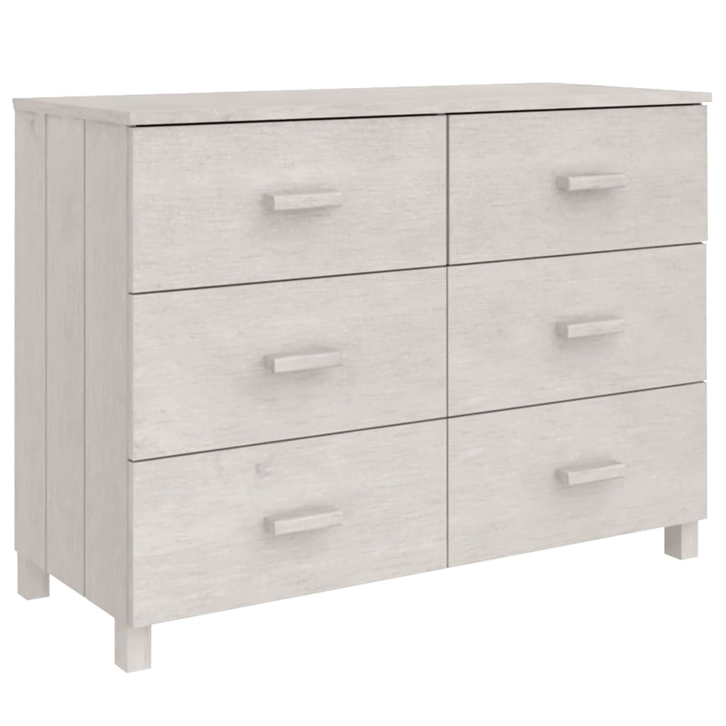 Skænk HAMAR Hvid 113x40x80 cm Massiv Fyr