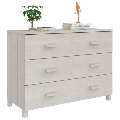 Skænk HAMAR Hvid 113x40x80 cm Massiv Fyr