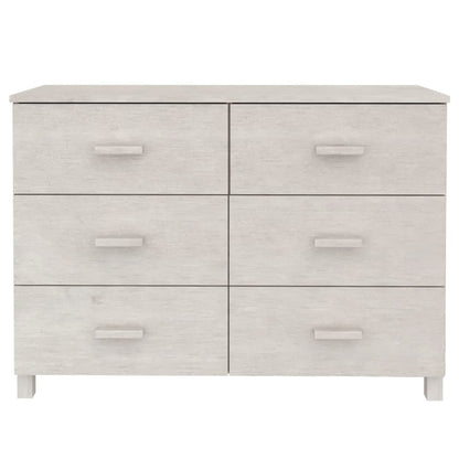 Skænk HAMAR Hvid 113x40x80 cm Massiv Fyr
