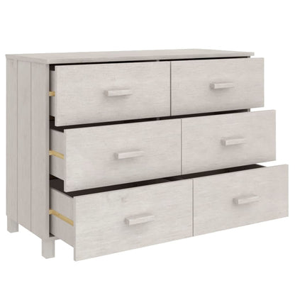 Skænk HAMAR Hvid 113x40x80 cm Massiv Fyr