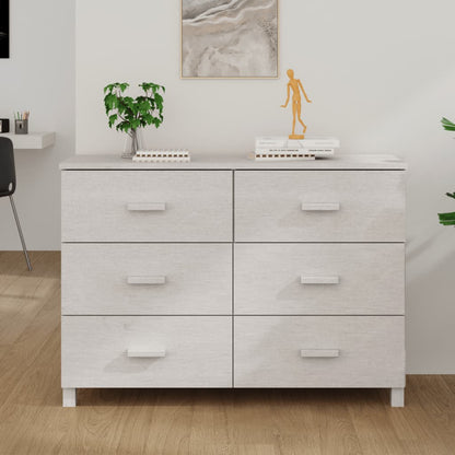 Skænk HAMAR Hvid 113x40x80 cm Massiv Fyr