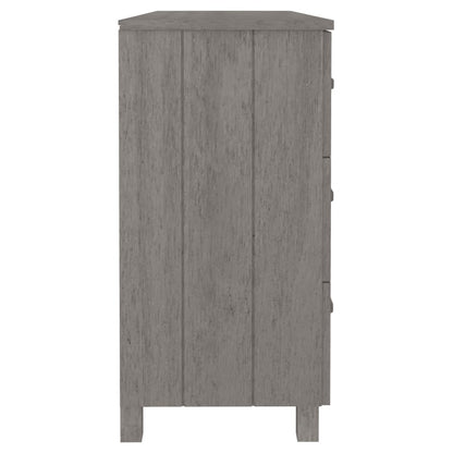 Sideboard HAMAR Hellgrau 113x40x80 cm Massivholz Kiefer