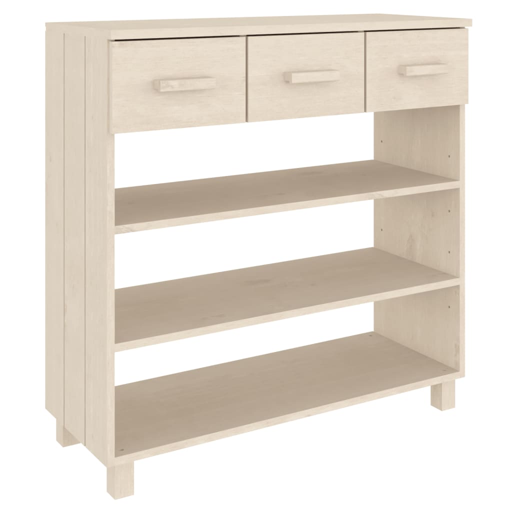 Konsolbord HAMAR honningbrun 90x35x90 cm massiv fyrretræ