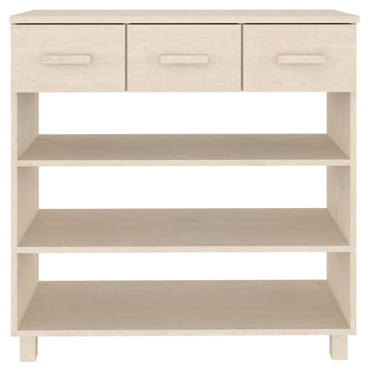 Konsolbord HAMAR honningbrun 90x35x90 cm massiv fyrretræ