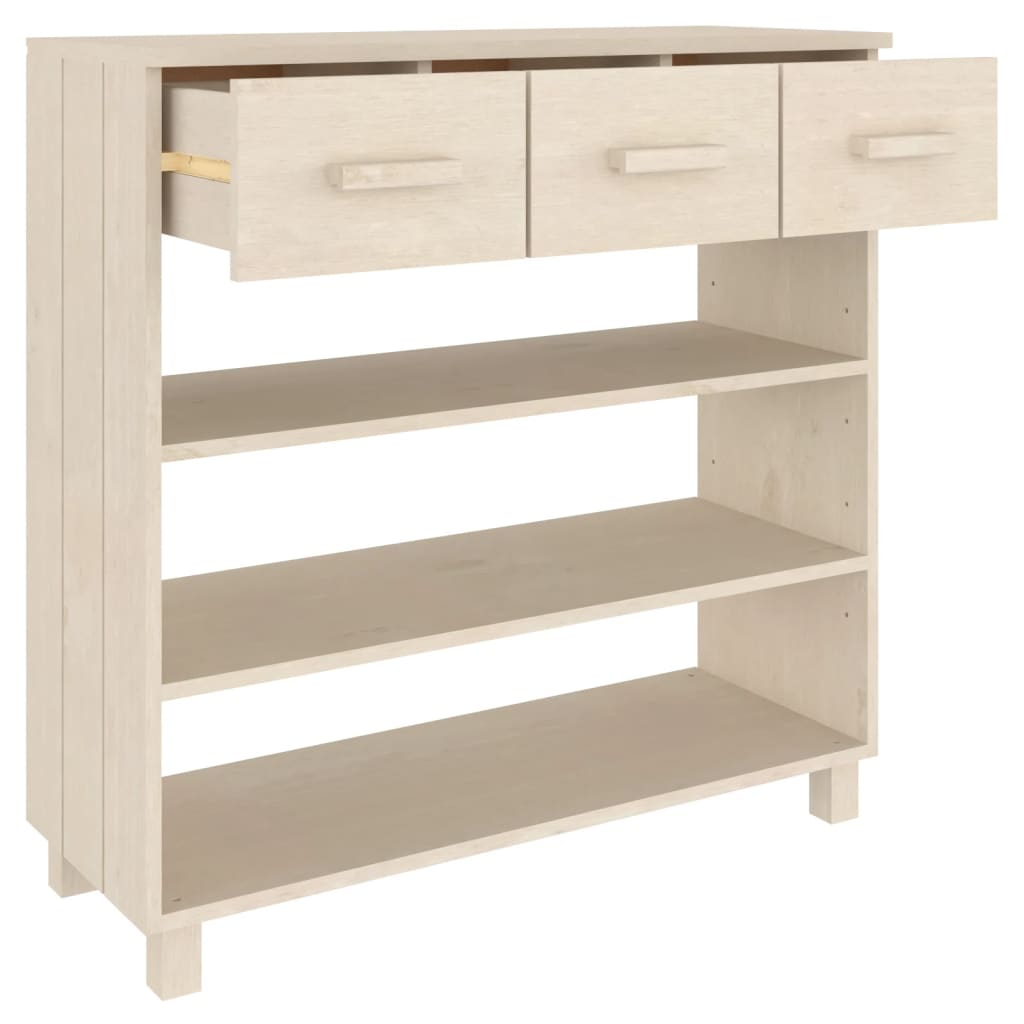 Konsolbord HAMAR honningbrun 90x35x90 cm massiv fyrretræ